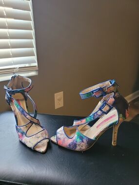 Women’s Multicolor Strappy High Heel Sandals